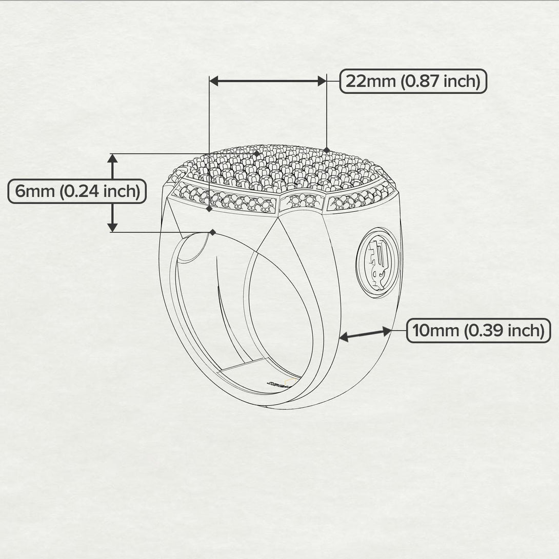 American Flag Men Signet Ring - Carl No. 5